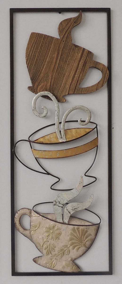 Wanddecoratie koffie metaal schilderij | Gave Specials