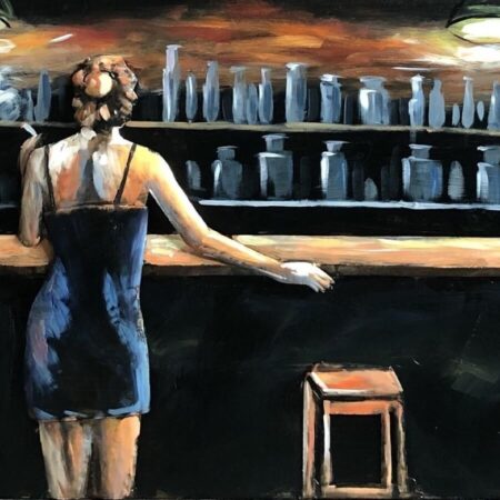 Wanddecoratie metaal Vrouwen aan de Bar | Gave Specials