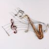 Wanddecoratie notenbalk met saxofoon | Sam. B.V.