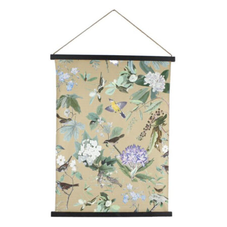 Wanddoek Yellow bird mosterd |
