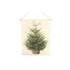 Wanddoek everlands kunstkerstboom 40x60cm met LED | Z