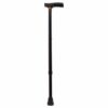 Wandelstok aluminium | Kleur: Zwart | Wandelstokken | Met houten handvat | PR30090-EBK | ThuiszorgwinkelXL