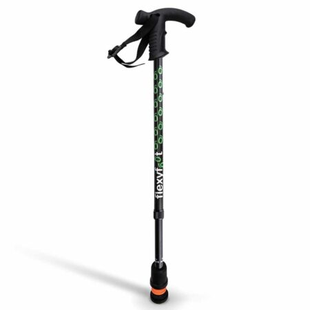 Wandelstok met Derby handvat | Kies uw kleur : Zwart | Flexifoot | Flexifoot