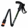 Wandelstok met Derby handvat | Opvouwbaar | Flexifoot | Schokabsorberend | Zwart | PR30048-BK | Flexifoot