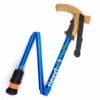 Wandelstok met kurken handvat - opvouwbaar | Flexifoot | Schokabsorberend | Blauw | PR30050-BL | Flexifoot