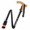 Wandelstok met kurken handvat - opvouwbaar | Flexifoot | Schokabsorberend | Zwart | PR30050-BK | Flexifoot