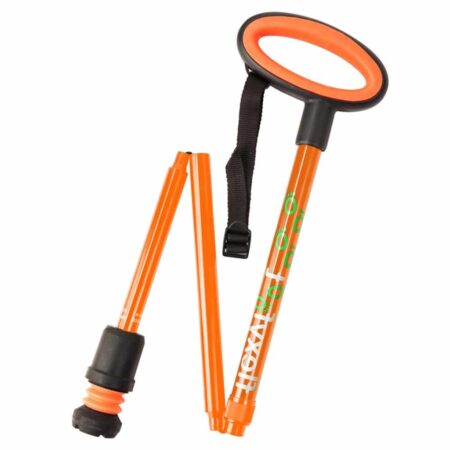 Wandelstok met ovalen handvat - opvouwbaar | Hoogte handvat: 83