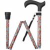 Wandelstok opvouwbaar - Rood Paisley | ThuiszorgwinkelXL