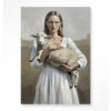Wandkleed Baby Sheep Met Frame 80x110 | Urban Cotton