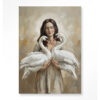 Wandkleed Swan Children Met Frame 80x110 | Urban Cotton