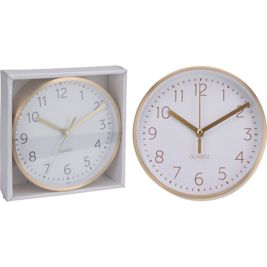 Wandklok Aluminium 15x4Cm |
