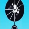 Wandklok Slow Pendulum black / Periglass | Periglass