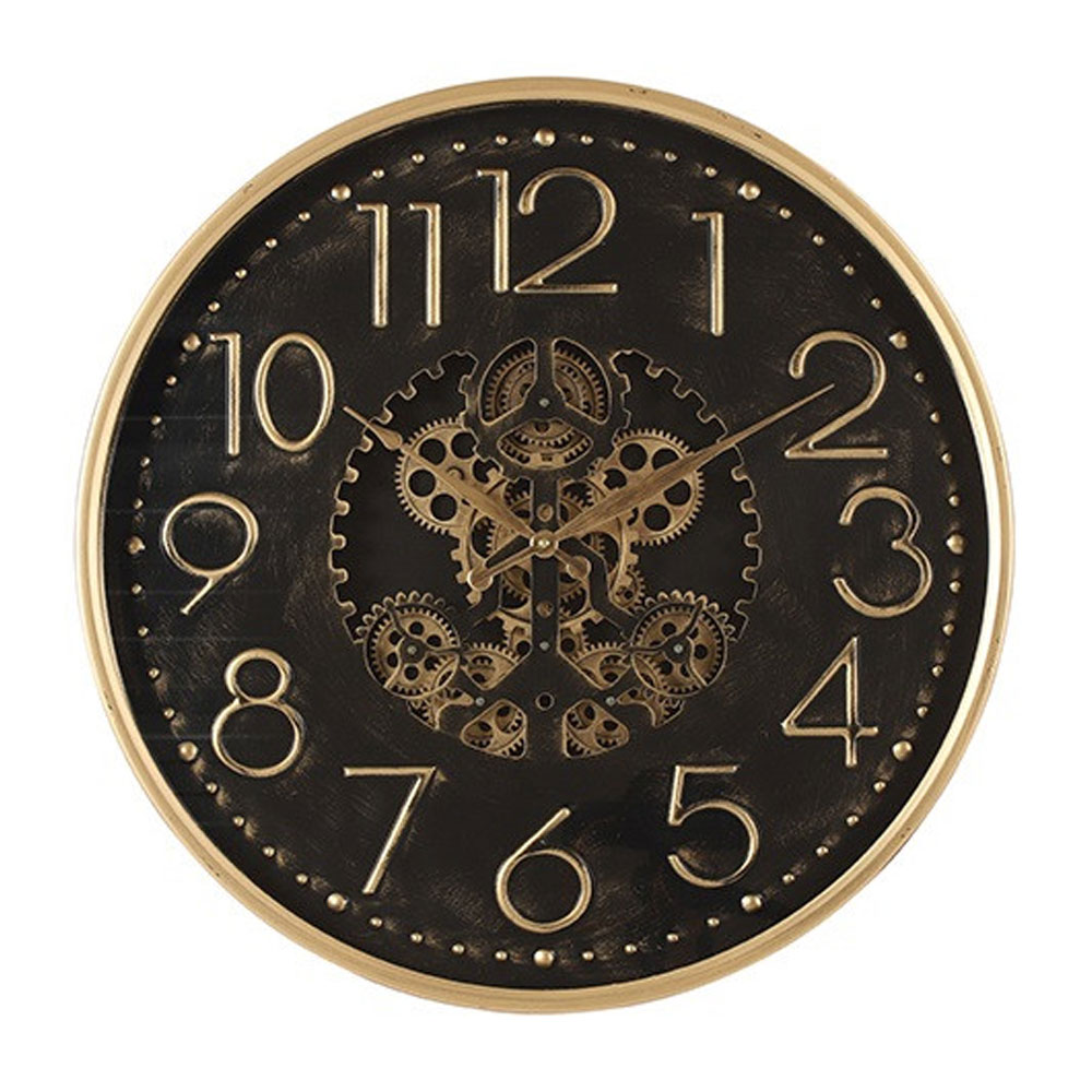Wandklok Tasma zwart/goud S |