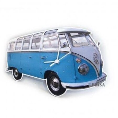 Wandklok Volkswagen Bus Classic Blue | Nostalgic Art