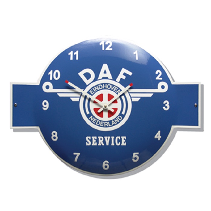 Wandklok emaille Daf service | Topemaille