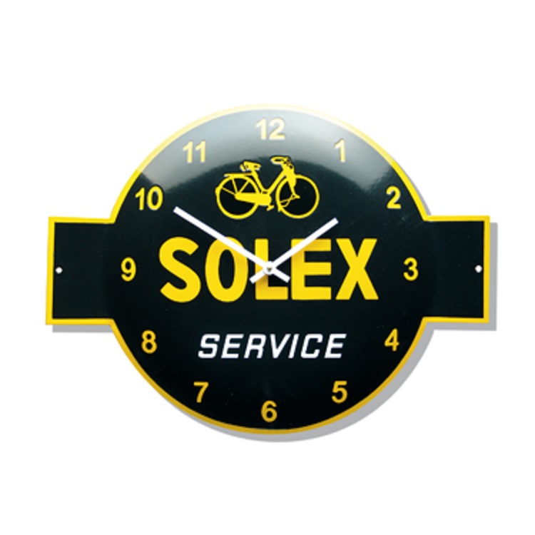 Wandklok emaille Solex service | Topemaille