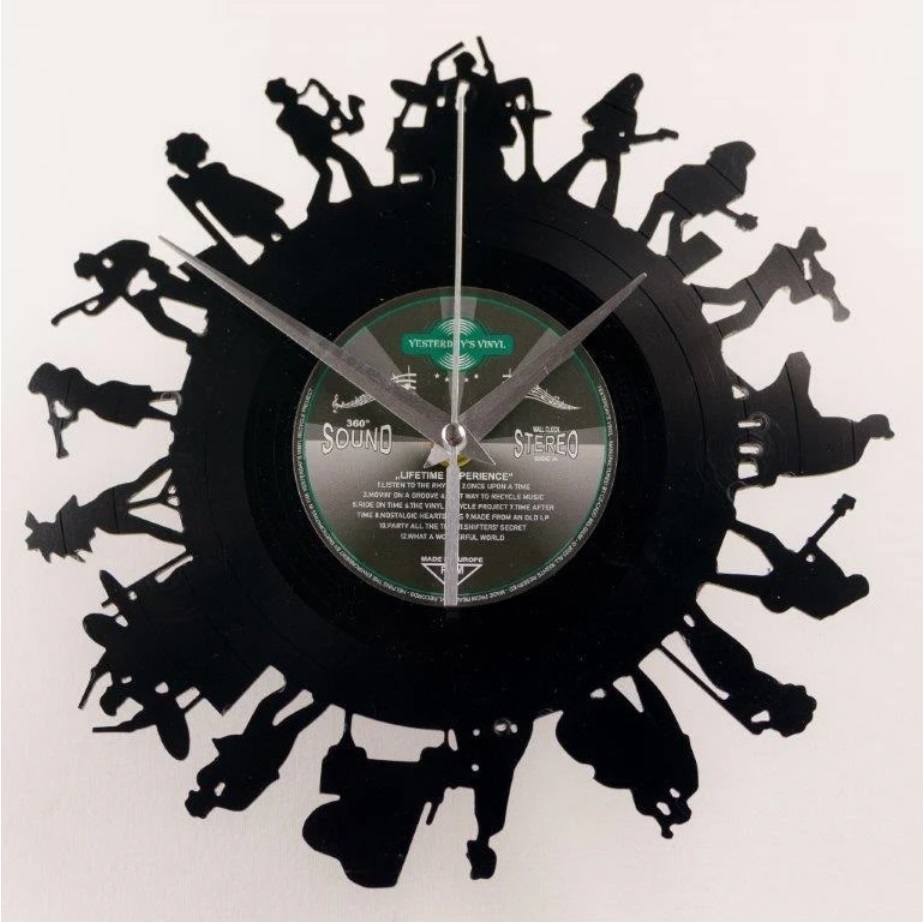 Wandklok vinyl LP Bandleden | Yesterdays Vinyl