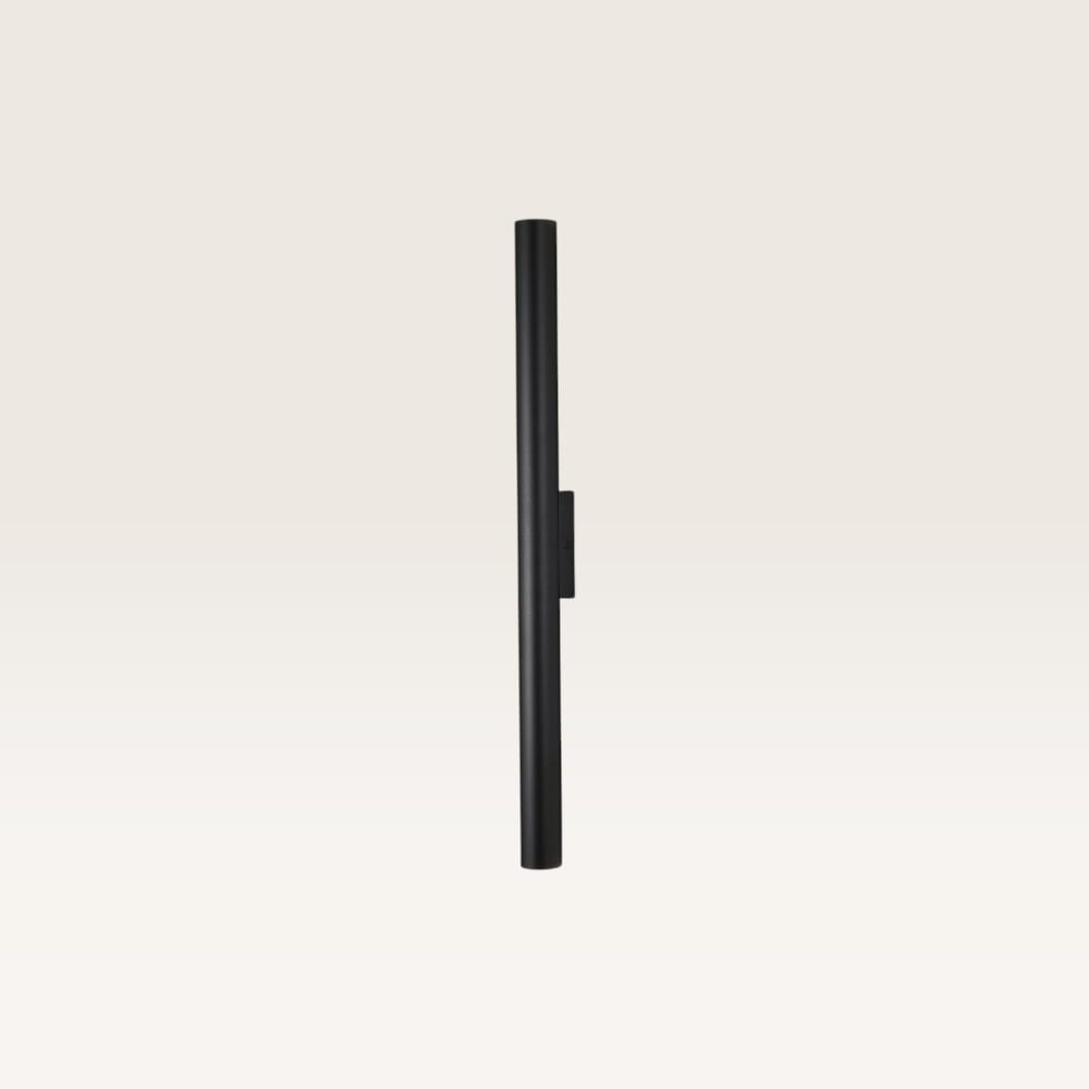 Wandlamp Brenzo nero l - Zwarte lichtstaaf met een minimalistisch design voor binnen - Excl. Lichtbron - Mini GU10 (MR11) | LUSENZ