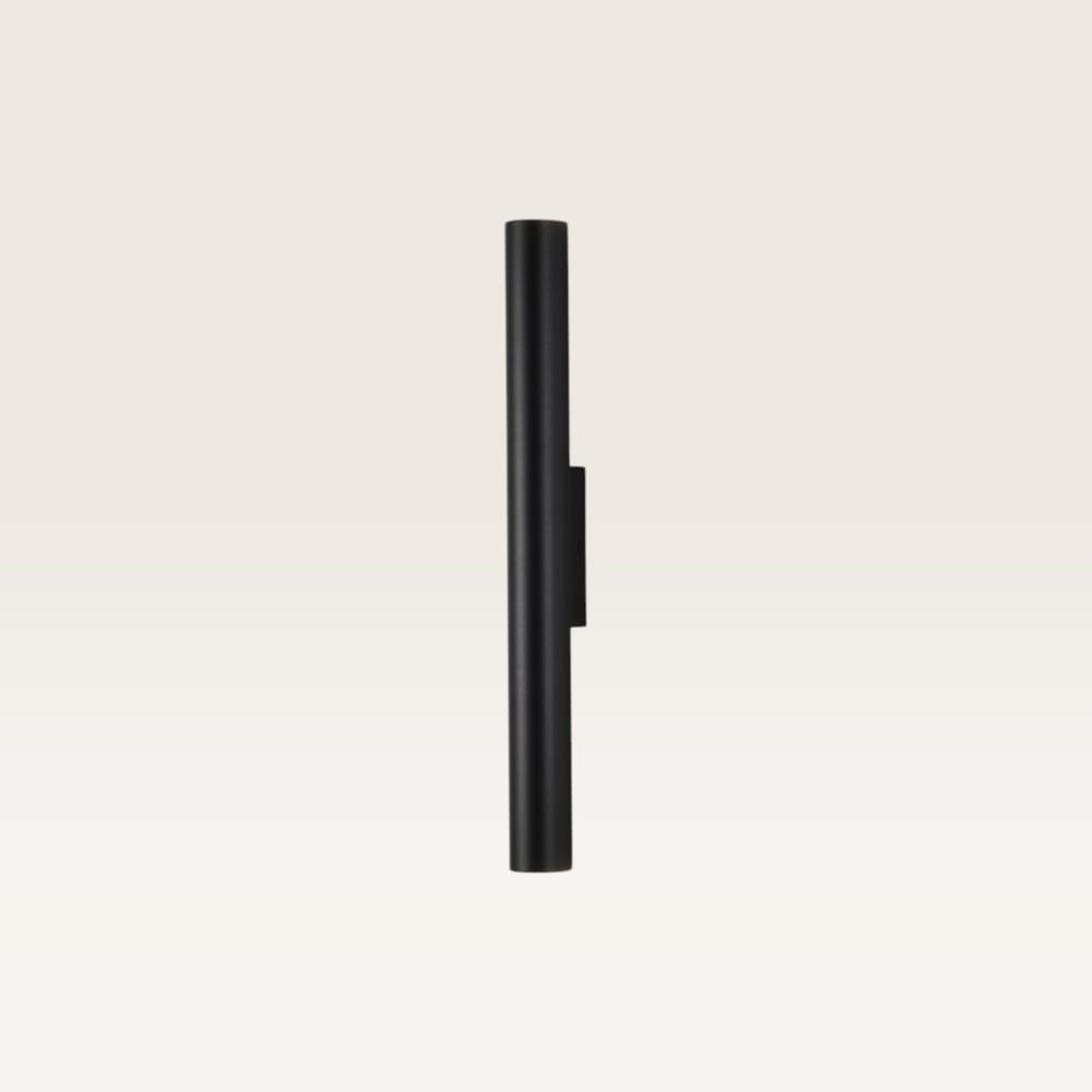 Wandlamp Brenzo nero m - Zwarte lichtstaaf met een minimalistisch design voor binnen - Excl. Lichtbron - Mini GU10 (MR11) | LUSENZ