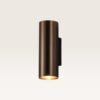 Wandlamp Mirano bronzo - GU10-fitting - Cilindervormige spot - Minimalistisch design - IP20 voor binnen | LUSENZ