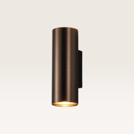 Wandlamp Mirano bronzo - GU10-fitting - Cilindervormige spot - Minimalistisch design - IP20 voor binnen | LUSENZ
