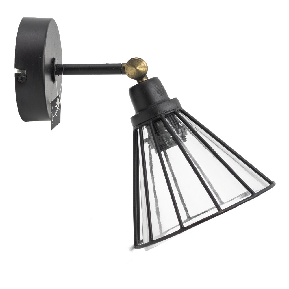 Wandlamp met glas |