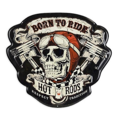 Wandplaat Born to Ride Hot Rods | DecoImport