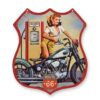 Wandplaat Route 66 Benzinepomp Girl | DecoImport