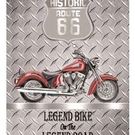 Wandplaat Route 66 Legend Bike | Nostalgic Art
