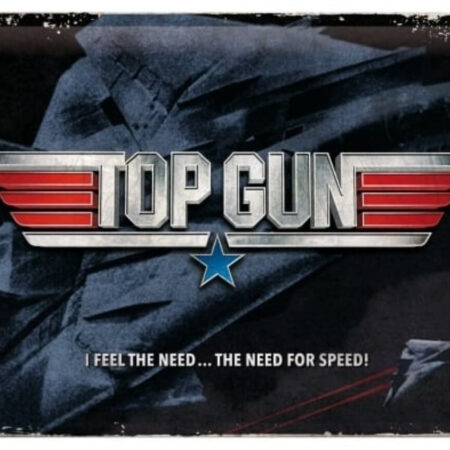 Wandplaat Topgun The need for speed - Mancave | Nostalgic Art