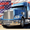 Wandplaat US truck met vlag | Nostalgic Art