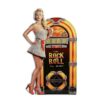 Wandplaat tin Jukebox met lady | Deco Blik