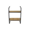 Wandrek metaal/hout 2-delig 39x22x58cm | Z
