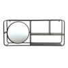 Wandschap met spiegel Ascona zwart |