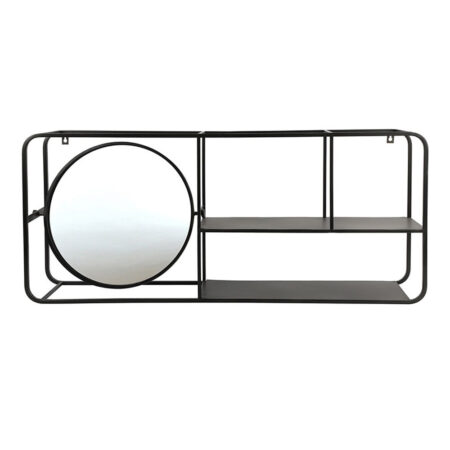 Wandschap met spiegel Ascona zwart |