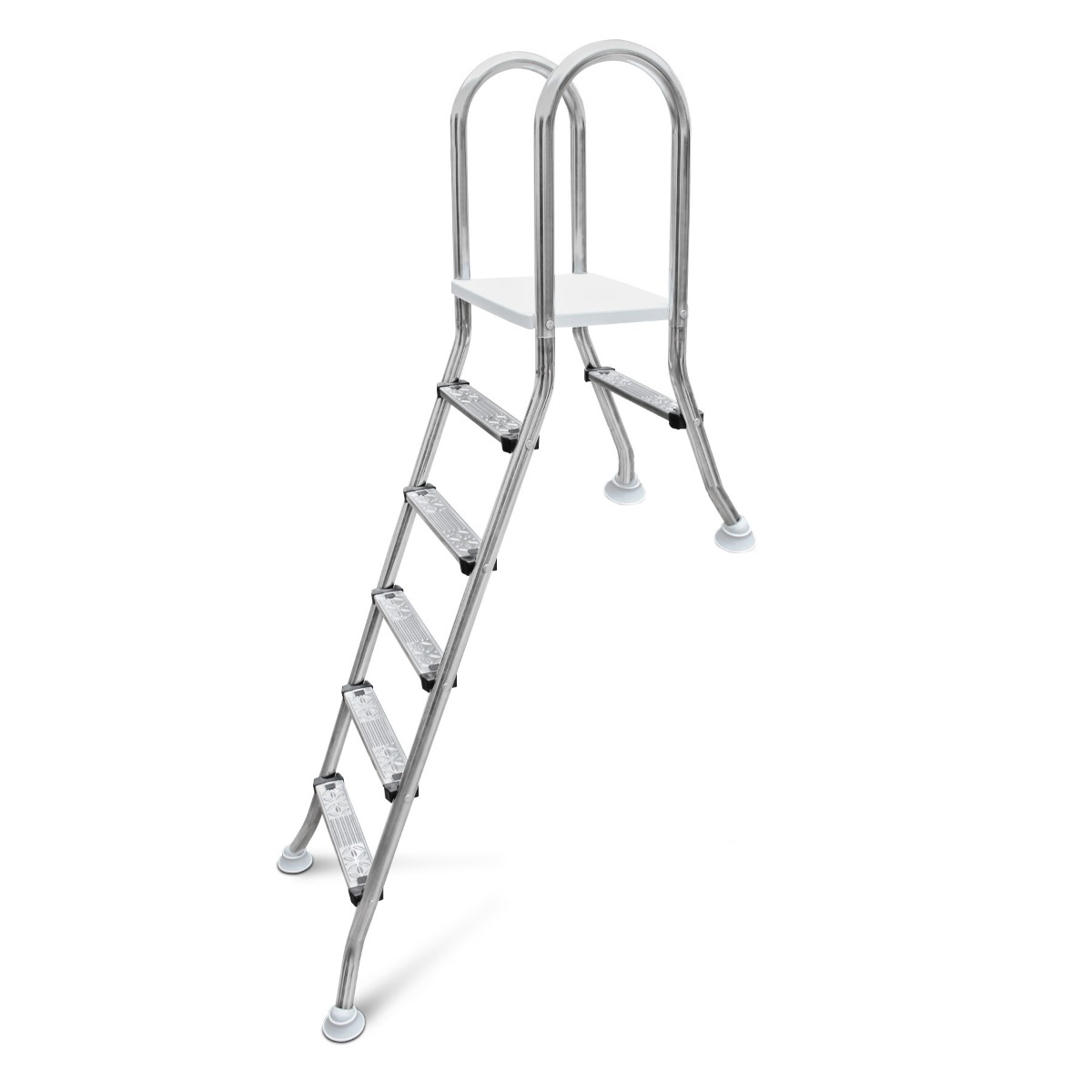 W'eau A-frame RVS zwembadtrap 1 + 5 treden - AISI 304 | W'eau