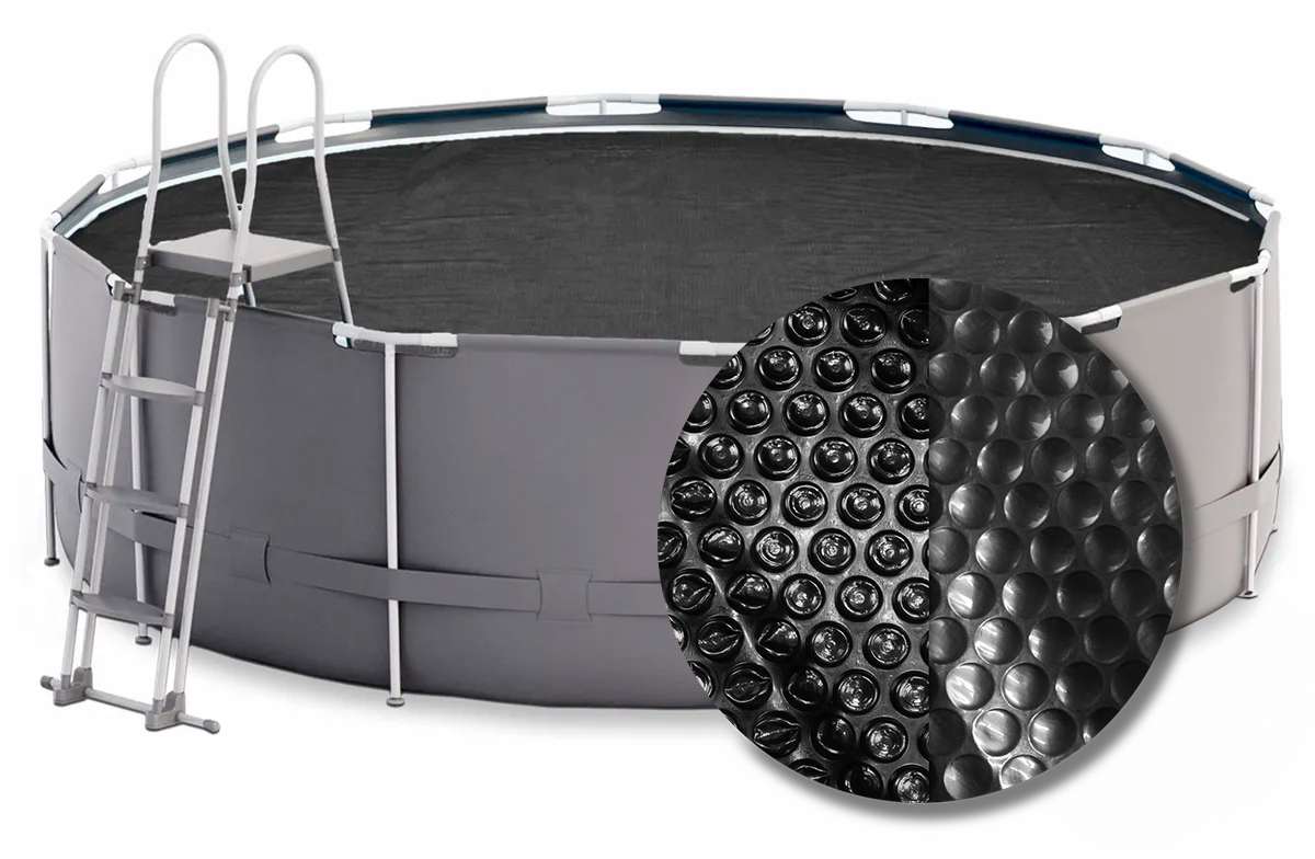 W'eau Premium solar cover rond - 600 cm (zeilmaat 594) - Zwart | W'eau