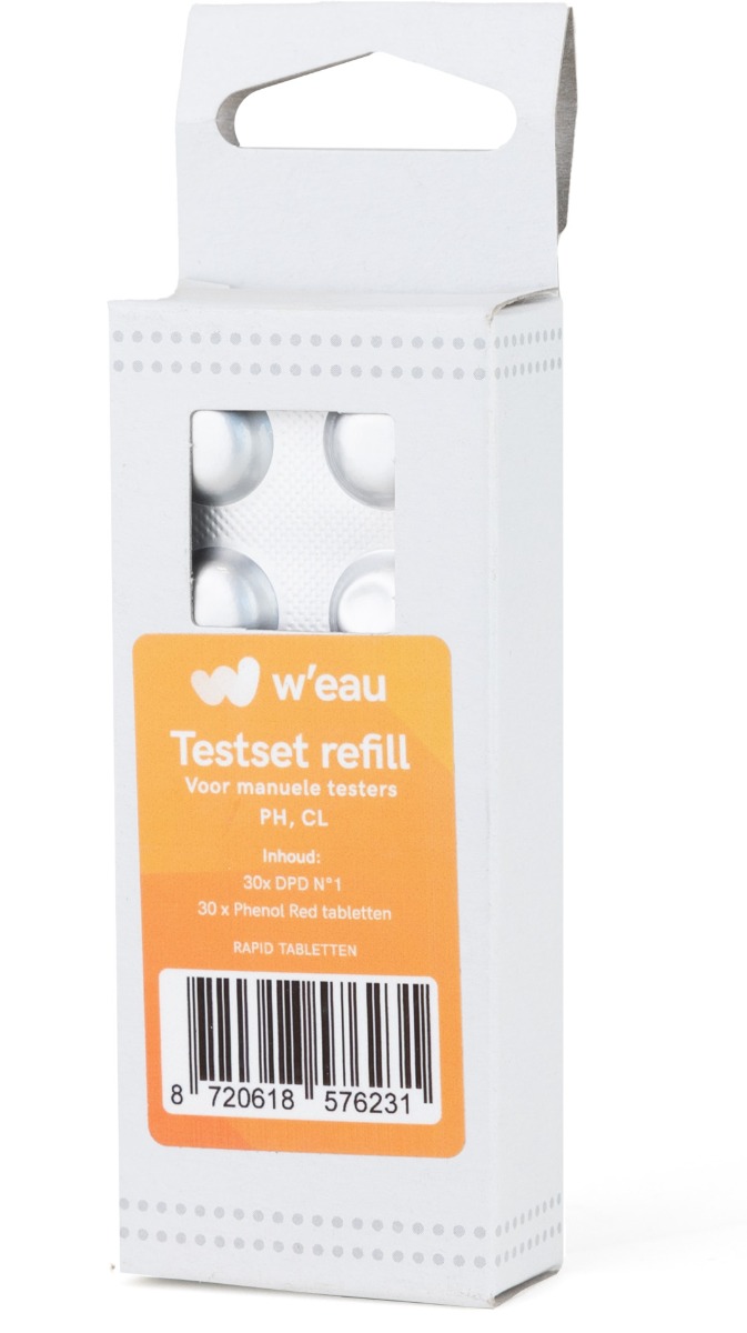W'eau refill pack voor manuele tester (Chloor en pH) - 60 stuks | W'eau