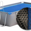 W'eau solar cover rechthoekig - 450 x 220 cm (zeilmaat 433 x 202) - Zwart/Blauw | W'eau