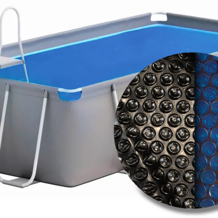 W'eau solar cover rechthoekig - 450 x 220 cm (zeilmaat 433 x 202) - Zwart/Blauw | W'eau