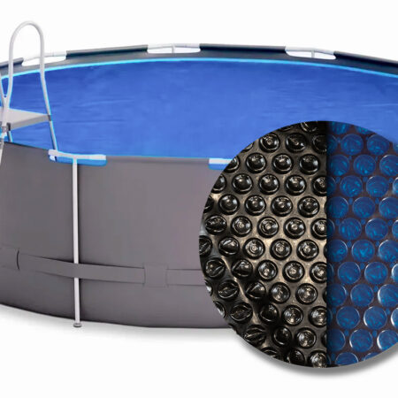 W'eau solar cover rond - 400 cm (zeilmaat 394) - Zwart/Blauw | W'eau
