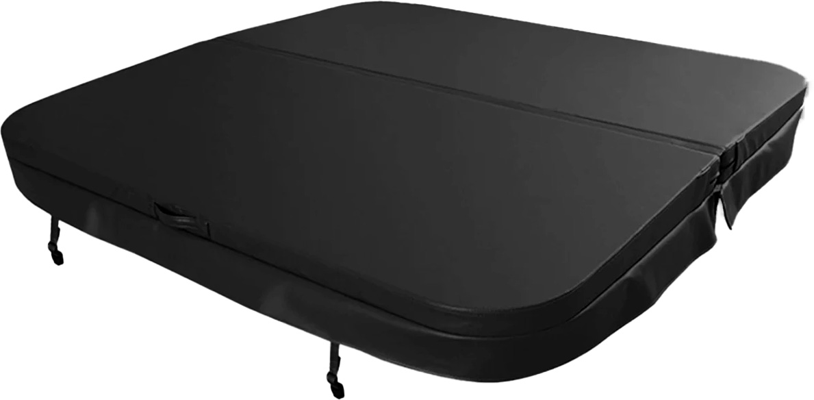 W'eau spacover 225 x 225 cm - Zwart - Radius 18 cm | W'eau
