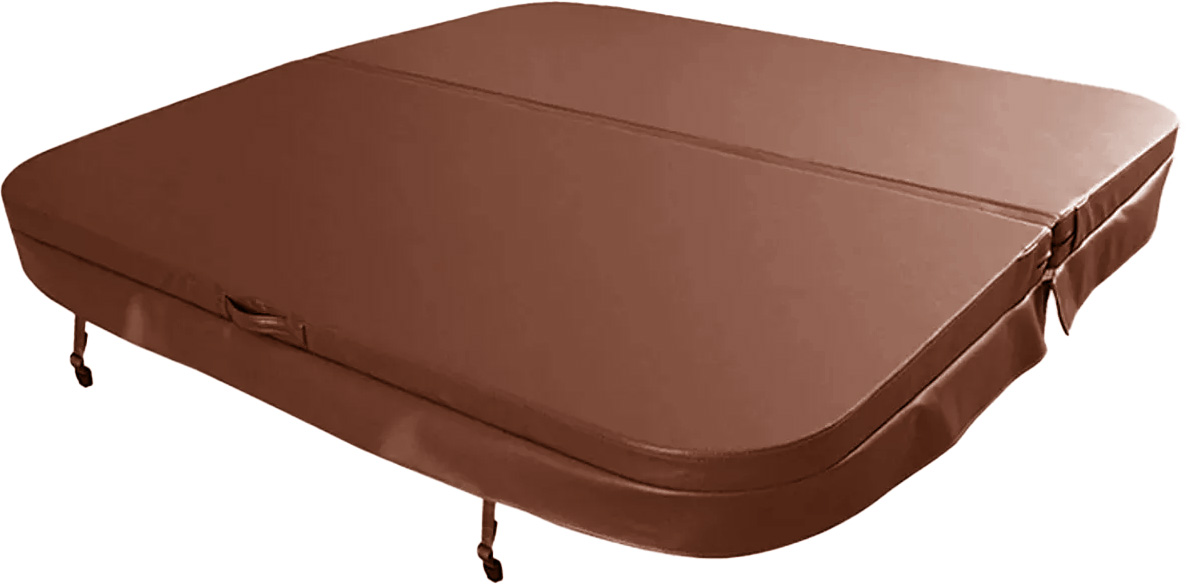 W'eau spacover 230 x 230 cm - Bruin - Radius 18 cm | W'eau