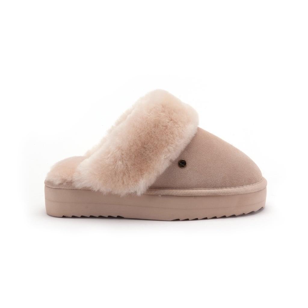 Warmbat - Flurry Suède Plateau Sloffen Dames | Warmbat
