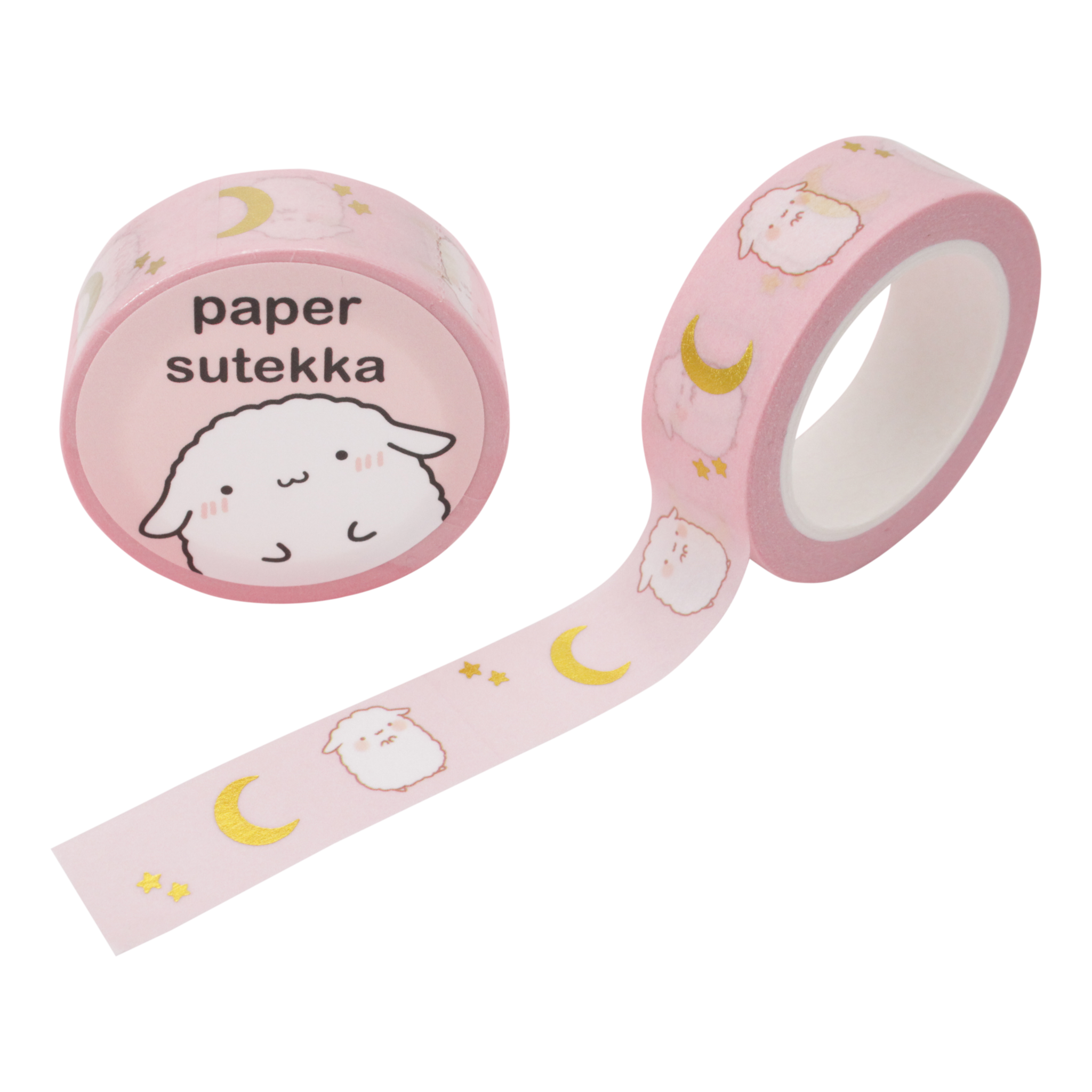 Washi Tape - Pink Moon - Gold Foil | Paper Sutekka