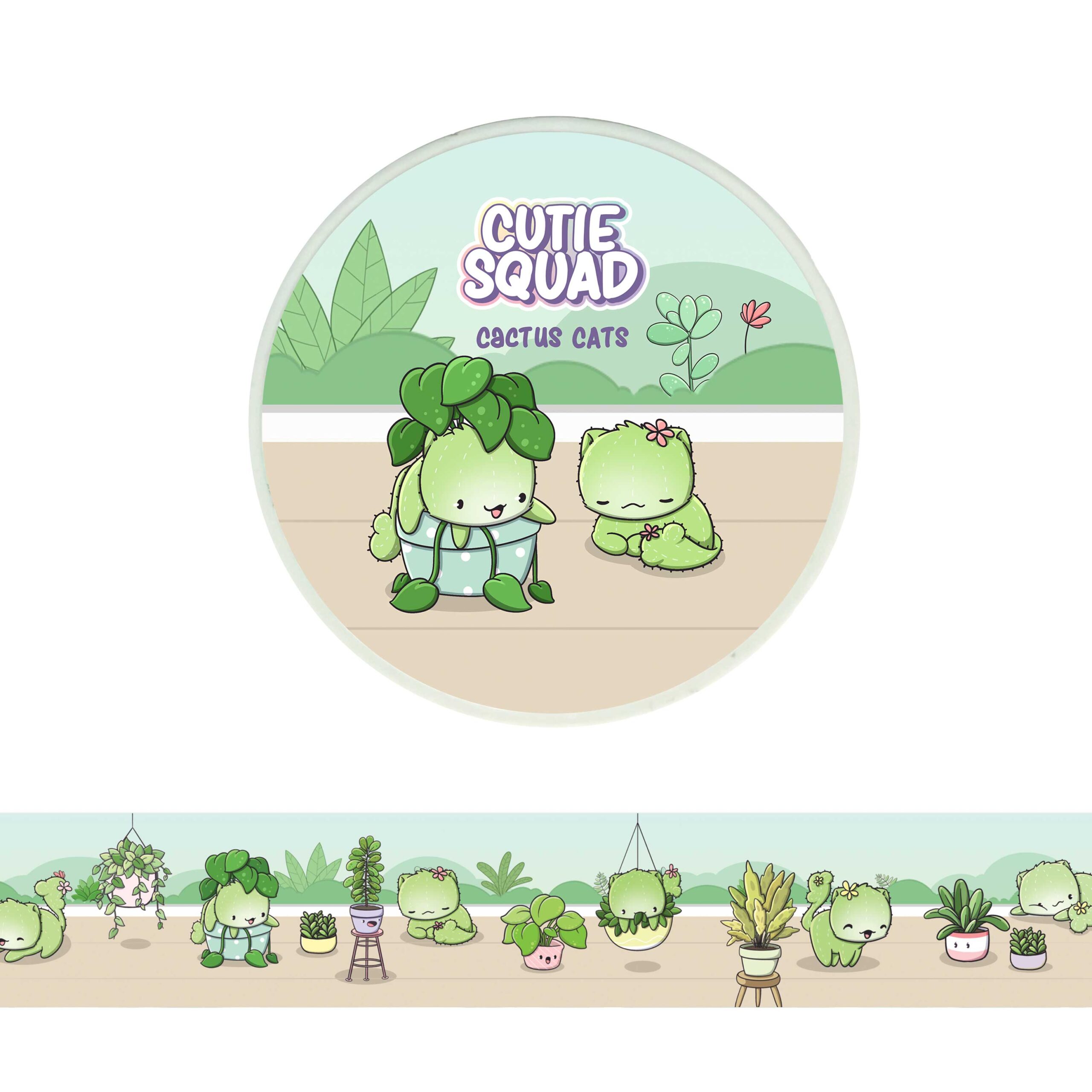 Washi tape Cactus Cats II - CutieSquad | CutieSquad