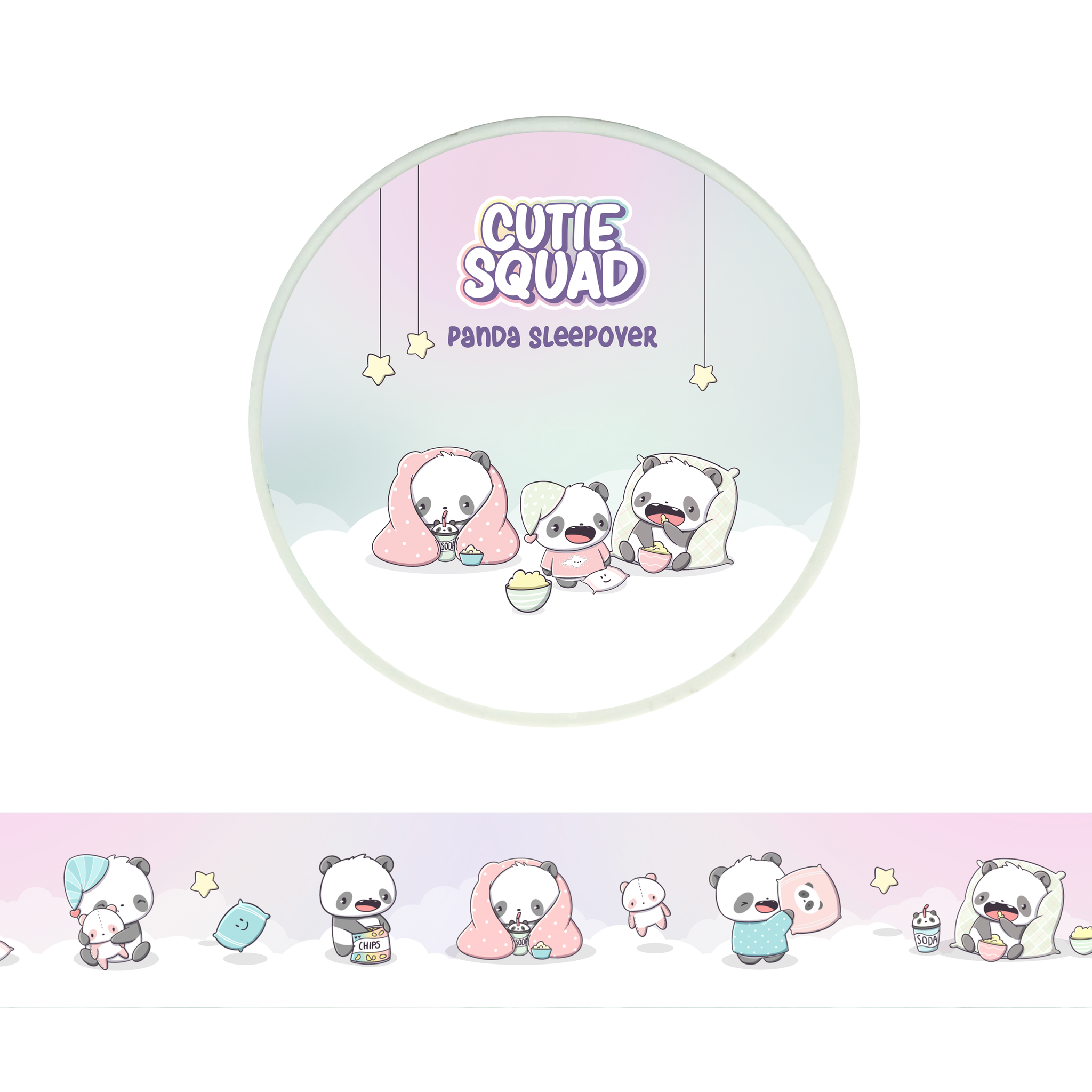 Washi tape - Panda Sleepover | CutieSquad