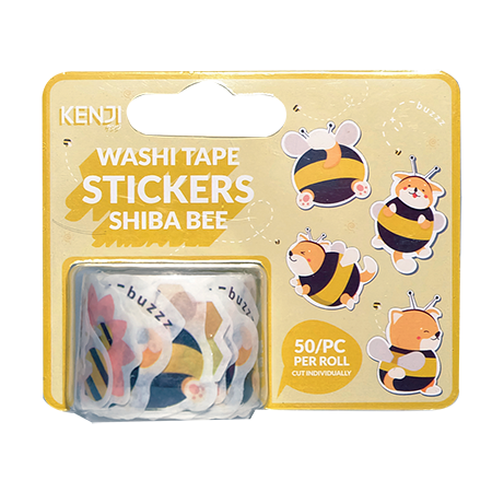 Washi tape stickers - Shiba Bee | Kenji