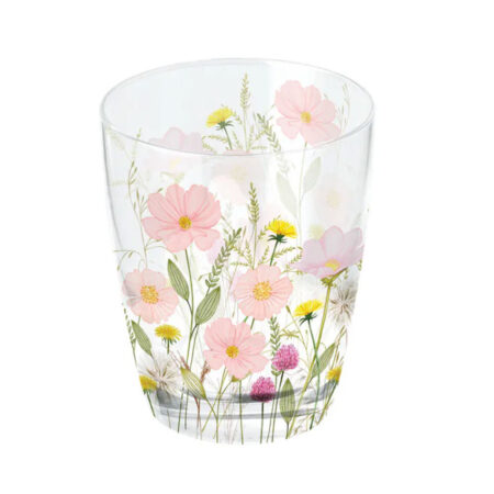 Waterglas Pastel Flowers Pink 0.25L | Ambiente