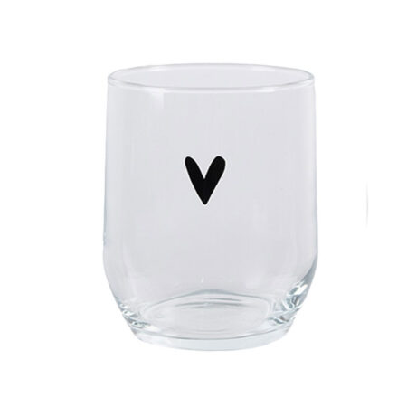 Waterglas Transparant hartje | Clayre&Eef